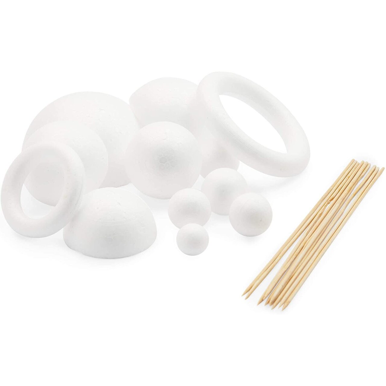 Solar System Kit School Project for Kids with Foam Balls and Bamboo Sticks (22 Pieces)